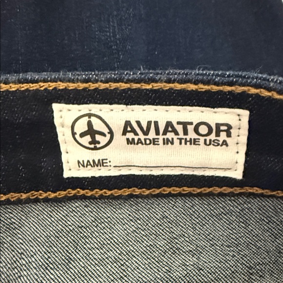 Aviator Dark Wash Skinny Jeans Size 29 Stretch Denim 27 Inseam - Picture 7 of 8